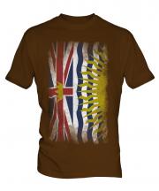 British Columbia Faded Flag Mens T-Shirt