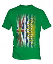 British Columbia Faded Flag Mens T-Shirt