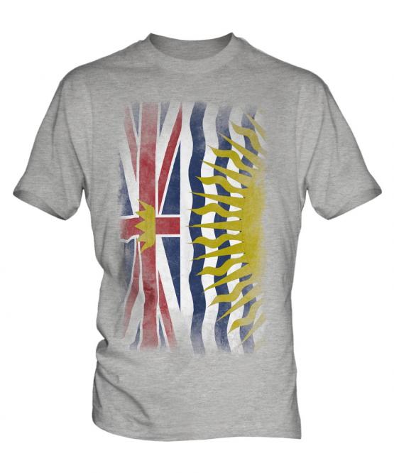British Columbia Faded Flag Mens T-Shirt