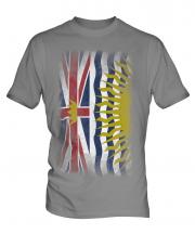 British Columbia Faded Flag Mens T-Shirt