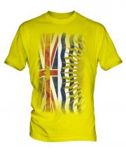 British Columbia Faded Flag Mens T-Shirt