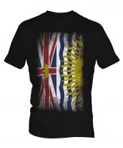 British Columbia Faded Flag Mens T-Shirt