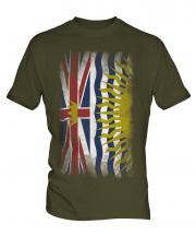 British Columbia Faded Flag Mens T-Shirt