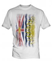 British Columbia Faded Flag Mens T-Shirt