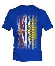 British Columbia Faded Flag Mens T-Shirt
