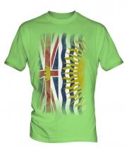 British Columbia Faded Flag Mens T-Shirt