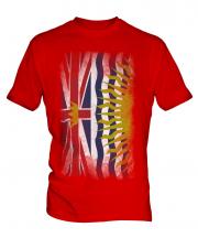 British Columbia Faded Flag Mens T-Shirt