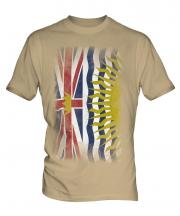 British Columbia Faded Flag Mens T-Shirt