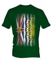 British Columbia Faded Flag Mens T-Shirt