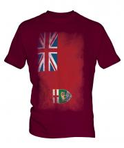 Manitoba Faded Flag Mens T-Shirt