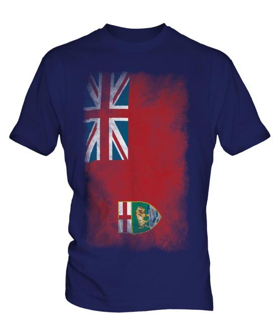 Manitoba Faded Flag Mens T-Shirt