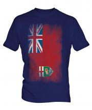 Manitoba Faded Flag Mens T-Shirt