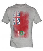 Manitoba Faded Flag Mens T-Shirt