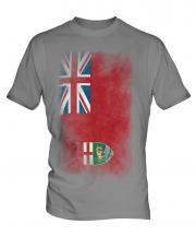 Manitoba Faded Flag Mens T-Shirt