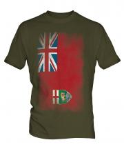 Manitoba Faded Flag Mens T-Shirt