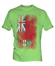 Manitoba Faded Flag Mens T-Shirt