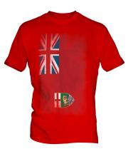 Manitoba Faded Flag Mens T-Shirt