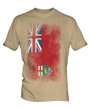 Manitoba Faded Flag Mens T-Shirt