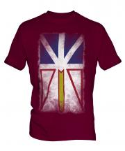 Newfoundland And Labrador Faded Flag Mens T-Shirt