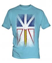 Newfoundland And Labrador Faded Flag Mens T-Shirt