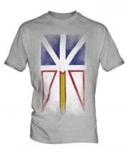 Newfoundland And Labrador Faded Flag Mens T-Shirt