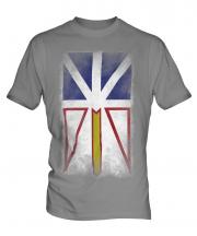 Newfoundland And Labrador Faded Flag Mens T-Shirt