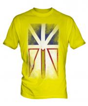 Newfoundland And Labrador Faded Flag Mens T-Shirt