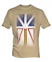 Newfoundland And Labrador Faded Flag Mens T-Shirt
