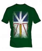 Newfoundland And Labrador Faded Flag Mens T-Shirt