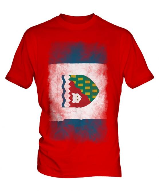 Northwest Territories Faded Flag Mens T-Shirt