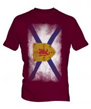 Nova Scotia Faded Flag Mens T-Shirt