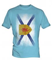 Nova Scotia Faded Flag Mens T-Shirt