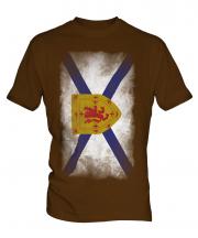 Nova Scotia Faded Flag Mens T-Shirt