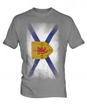 Nova Scotia Faded Flag Mens T-Shirt