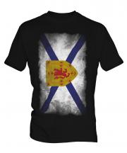 Nova Scotia Faded Flag Mens T-Shirt