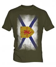 Nova Scotia Faded Flag Mens T-Shirt