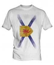 Nova Scotia Faded Flag Mens T-Shirt
