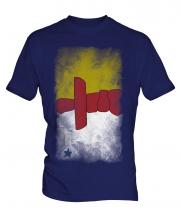Nunavut Faded Flag Mens T-Shirt