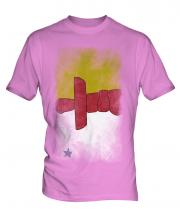 Nunavut Faded Flag Mens T-Shirt