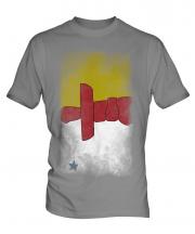Nunavut Faded Flag Mens T-Shirt