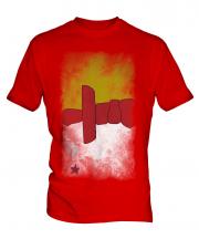 Nunavut Faded Flag Mens T-Shirt