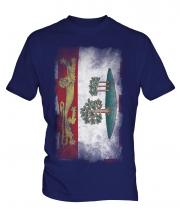 Prince Edward Island Faded Flag Mens T-Shirt
