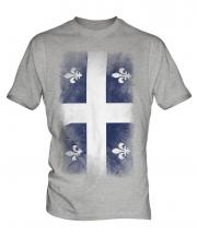 Quebec Faded Flag Mens T-Shirt