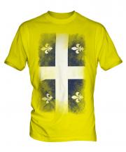 Quebec Faded Flag Mens T-Shirt