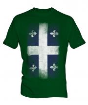 Quebec Faded Flag Mens T-Shirt
