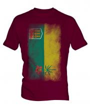 Saskatchewan Faded Flag Mens T-Shirt