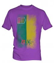 Saskatchewan Faded Flag Mens T-Shirt