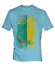 Saskatchewan Faded Flag Mens T-Shirt