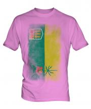 Saskatchewan Faded Flag Mens T-Shirt
