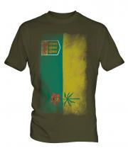 Saskatchewan Faded Flag Mens T-Shirt